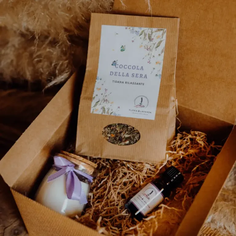 Relaxing Moments Set – Essential Oil, Small Candle and Lavender Tea, Gift Box